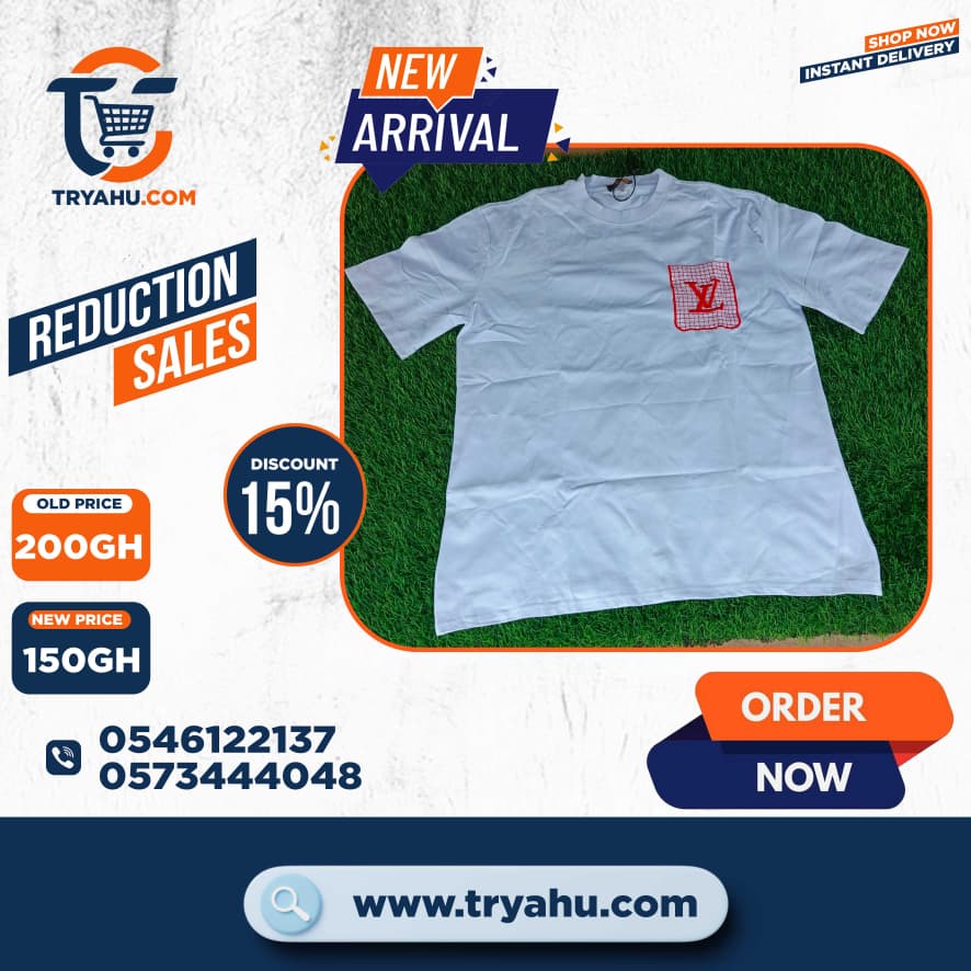 Heavy 100% Cotton T-Shirts for Men | Comfortable & Stylish | Tryahu Ghana